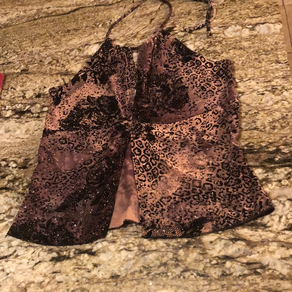 Sequin halter